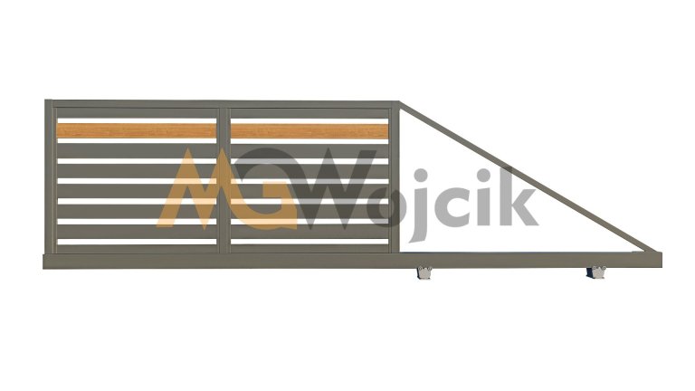 Brama-aluminiowa-przesuwna-Modern-150-ze-wstawka-drewnopodobna-2