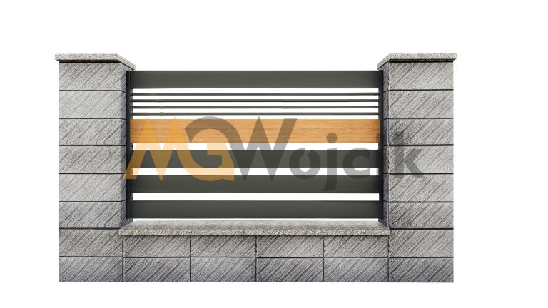Ogrodzenie-aluminiowe-Modern-150-20-ze-wstawka-drewnopodobna-3