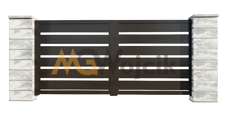 Brama-aluminiowa-dwuskrzydlowa-Modern-200-Czarna-2