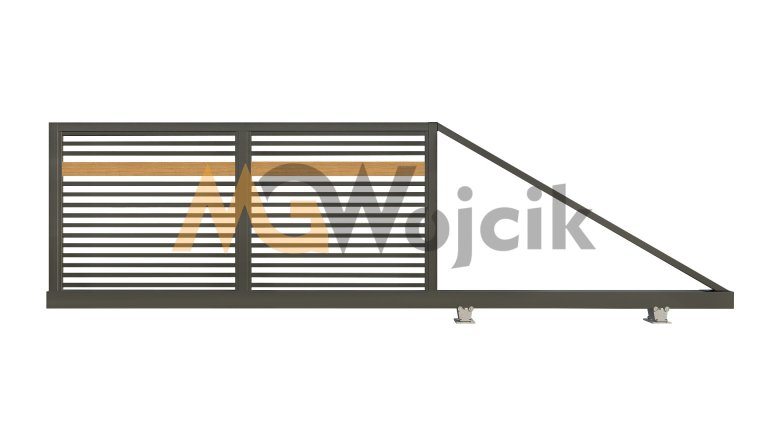 Brama-aluminiowa-przesuwna-Modern-40-ze-wstawka-drewnopodobna-2